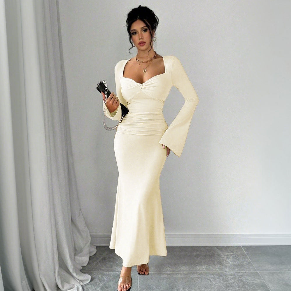 Elegant Ankle Length Dress Chic Style High Quality Fabric Spring Summer Collection Perfect for Formal Occasions