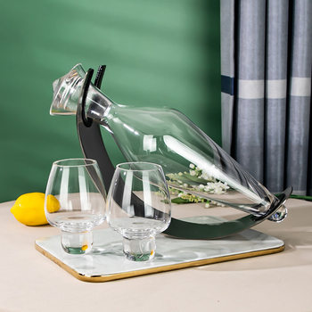 Modern minimalist wine set suit Model Room wine cabinet living room decoration creative household crystal glass decanter