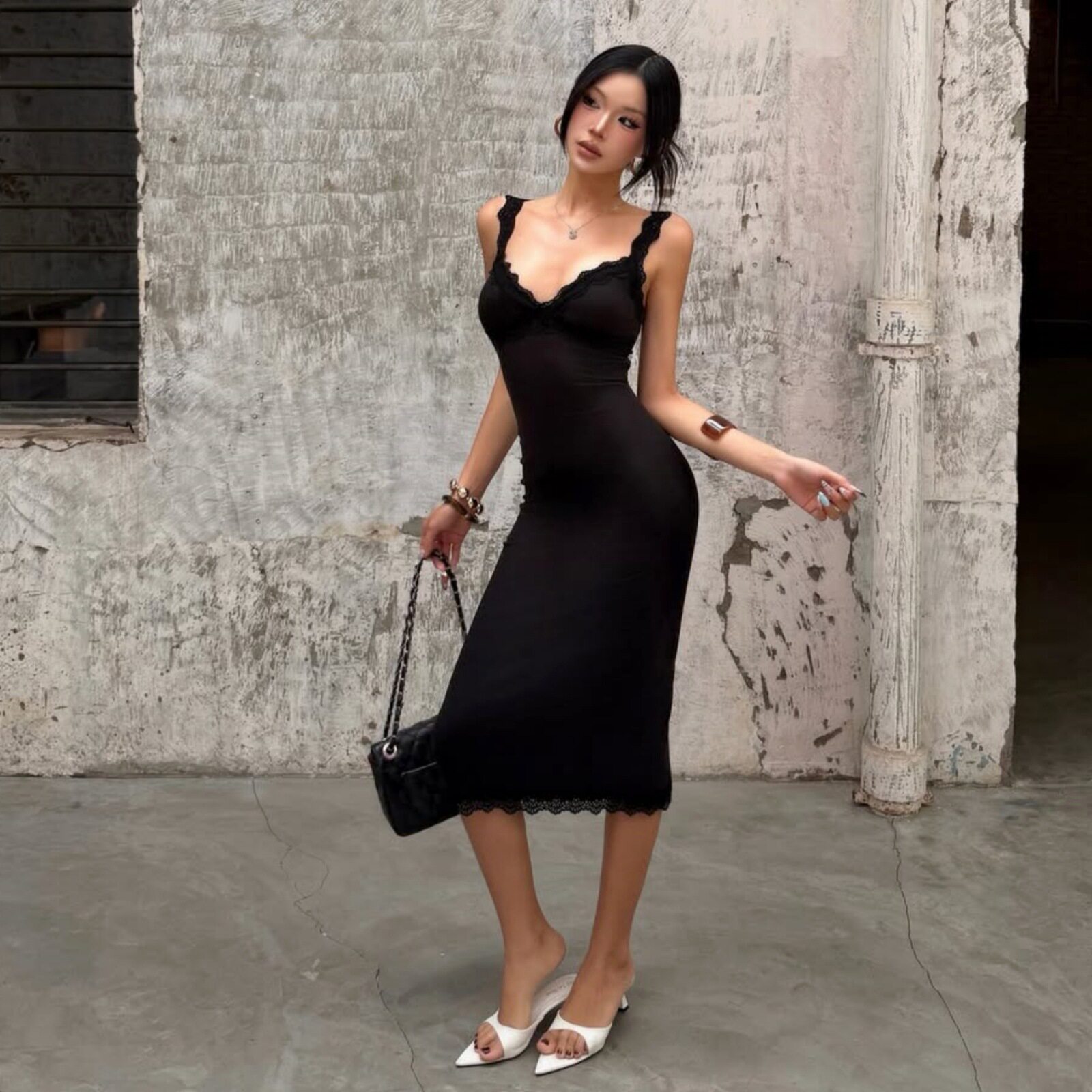 Elegant High Waisted Bodycon Dress Fashionable Slim Fit Chic Style Autumn Collection Wholesale Available
