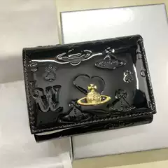 2024 Empress Saturn Crocodile Pattern Cowhide Leather 70% off Wallet Coin Purse Black Simple Multi-Card Slot Genuine Leather Short Style