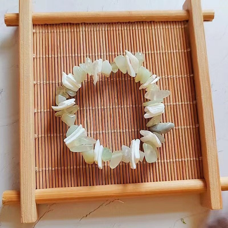 Cross-Border Natural Gravel Shell Fragments Beaded Bracelet Asymmetrical DIY Women's Bracelet Jewelry Korean Version for Girls
