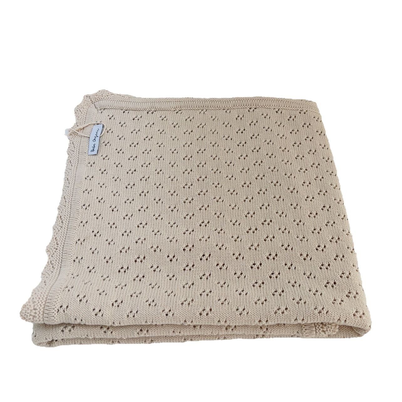 New Children's Blanket Camping Blanket Sofa Blanket Velvet Blanket Four Seasons Children's Blanket Cotton Lace Knitted Blanket Light Luxury