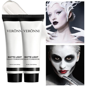 Veronni Hydrating Color Liquid Foundation White Cos Makeup Stage Makeup Artist Special for Blending Dark Base Makeup