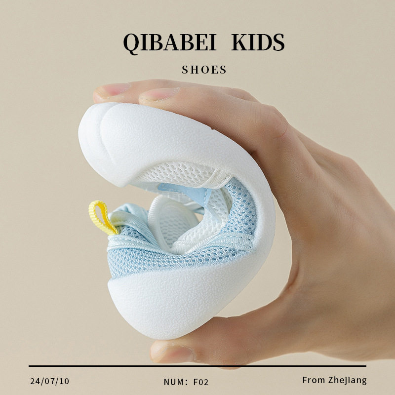 Qibabei Toddler Shoes, Kidsren's Baby Sandals, Non-Slip Summer Baby Shoes, Soft Soles, Breathable Toe Caps for Boys and Girls