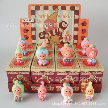 Flocked Trendy Star-Themed Pop Mart Blind Box Figurines Children's Toys Wholesale Dolls Stall Stitch Blind Bags