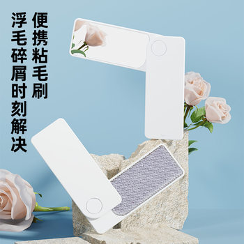 Portable Sticker Mini Double-Sided Clothes Pilling Brush Removal Sweater Wool Sweater Adsorption Sticky Hair Belt Mirror Artifact