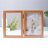 Factory wholesale two folding double-sided photo frame retro combination table 6 inch 7 inch conjoined photo studio photo frame frame ornaments