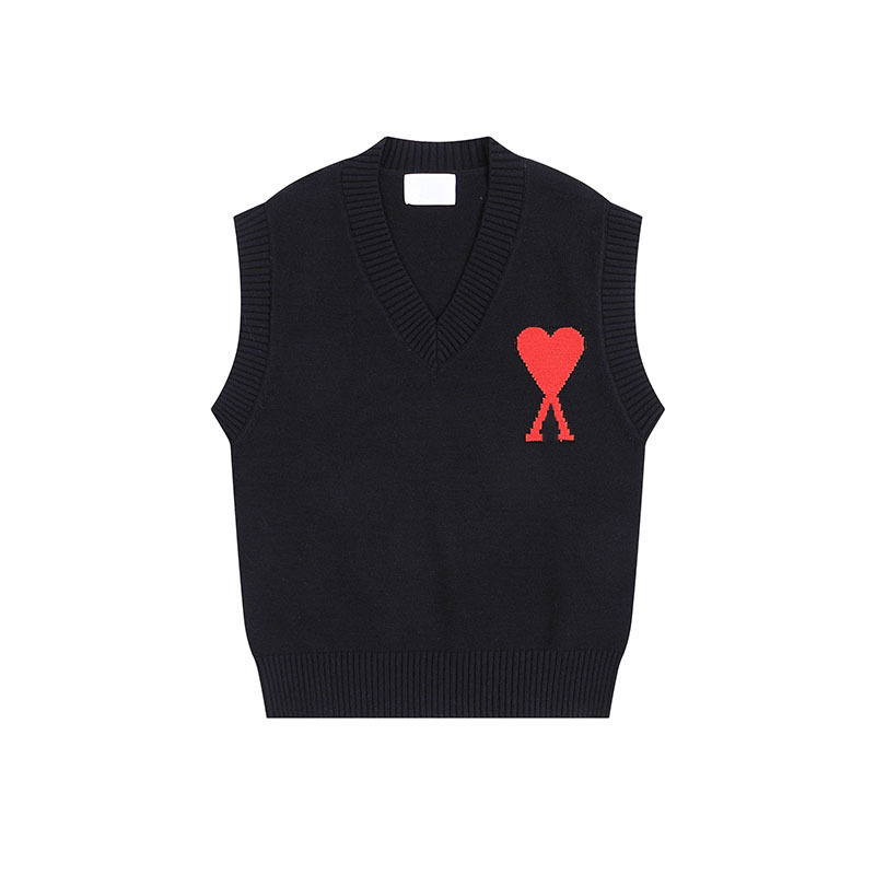 秋冬新款高领爱心毛衣男女条纹青年桃心跨境外贸休闲套头针织衫