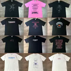 VTM Summer Letter Printing Embroidery American Style Oversize Street Casual Men and Women Loose Couple Short-sleeved T-shirt Trendy