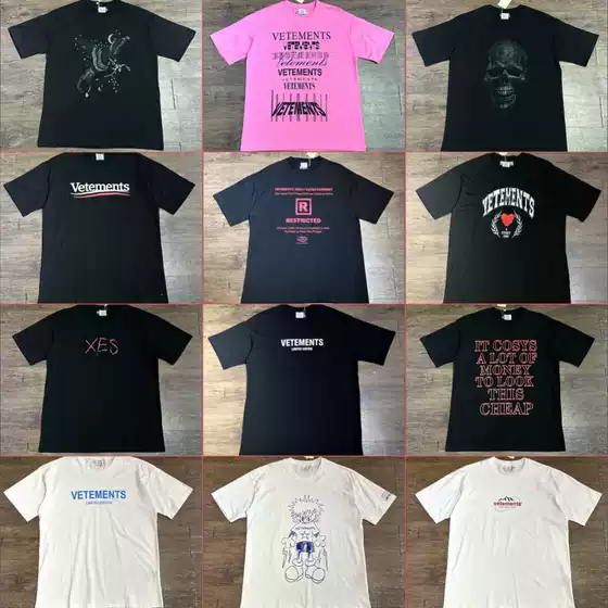 VTM Summer Letter Printing Embroidery American Style Oversize Street Casual Men and Women Loose Couple Short-sleeved T-shirt Trendy