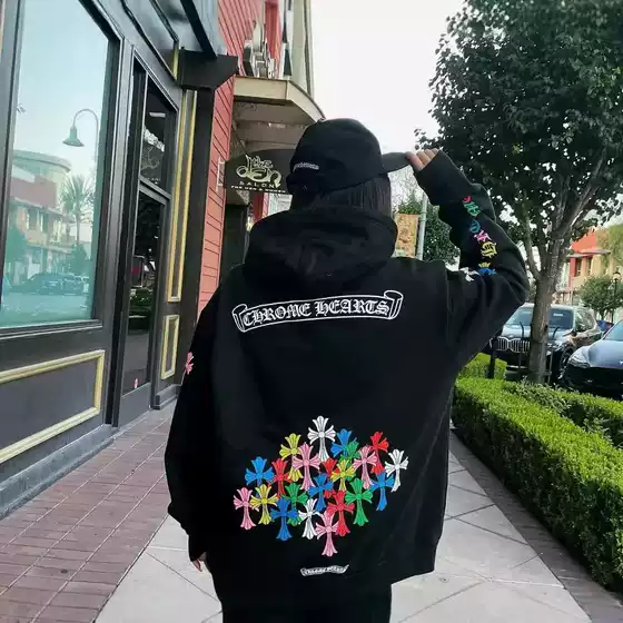 Cross-border Tide Brand chrome Hearts Correct Edition Crone Color Cross Group Hooded Sweater Men's and Women's Hoodies