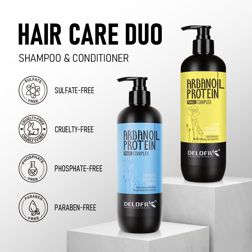 Delofil Shampoo Conditioner Silk Moisturizing Hair Softness Repair Nourishing Wash suit Cross-border Wholesale