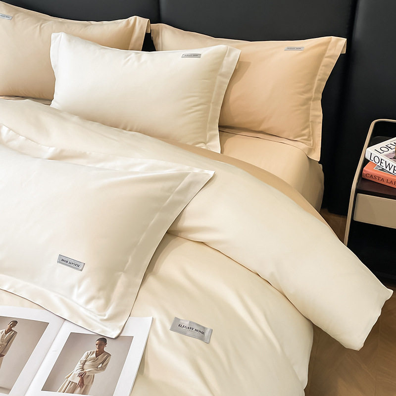 120 Xinjiang Long-staple Cotton Four-piece Set 100 Cotton Pure Cotton Bed Sheet Quilt Cover High-grade Bed Linen