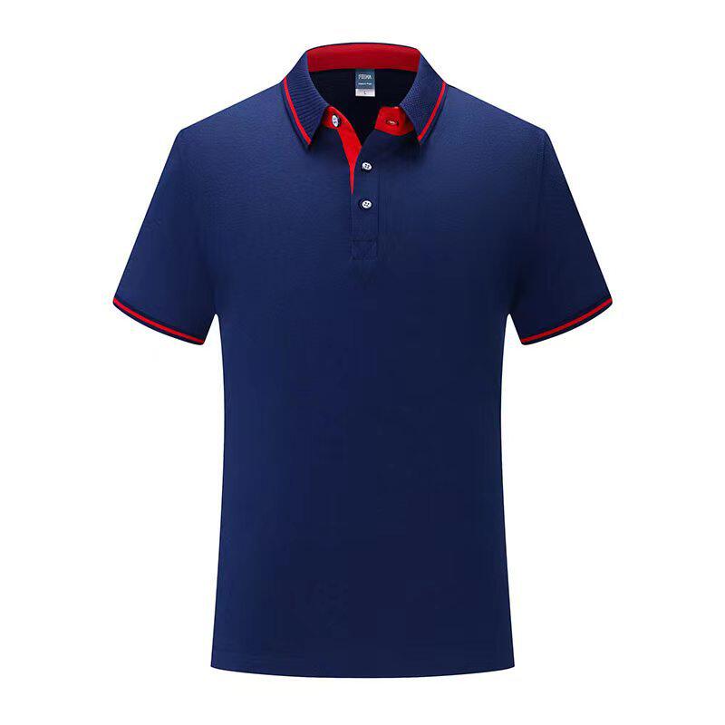 polo衫定制印logo长袖男立领商务风工作服纯棉轻奢翻领广告文化衫