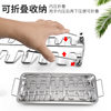 Household 430 Stainless Steel Foldable Chicken Leg Rack Oven Baking Tray Barbecue Meat Rack Bbq Grilling Tool