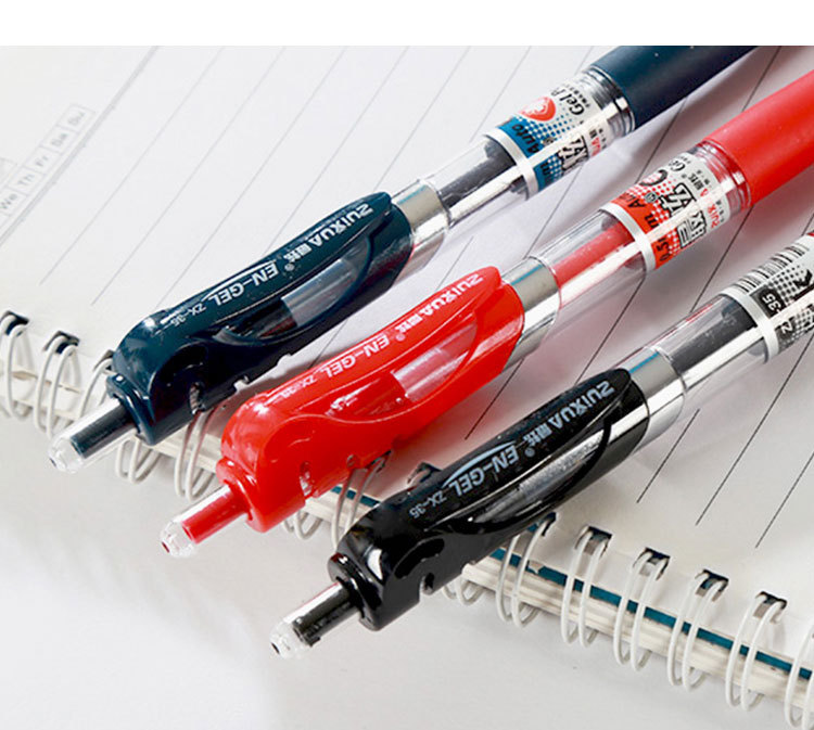 Zuixua Press Gel Pen Zx-35 Black 0.5mm Signature Pen Red Press