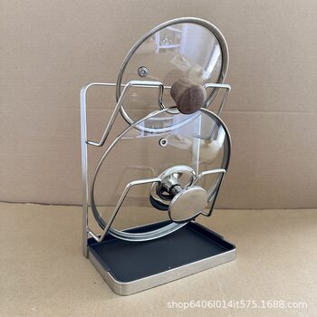 304 Stainless Steel Pot Lid Rack, Pot Lid Holder, Storage Rack for Cutting Boards and Chopping Boards, Double-Layer Storage