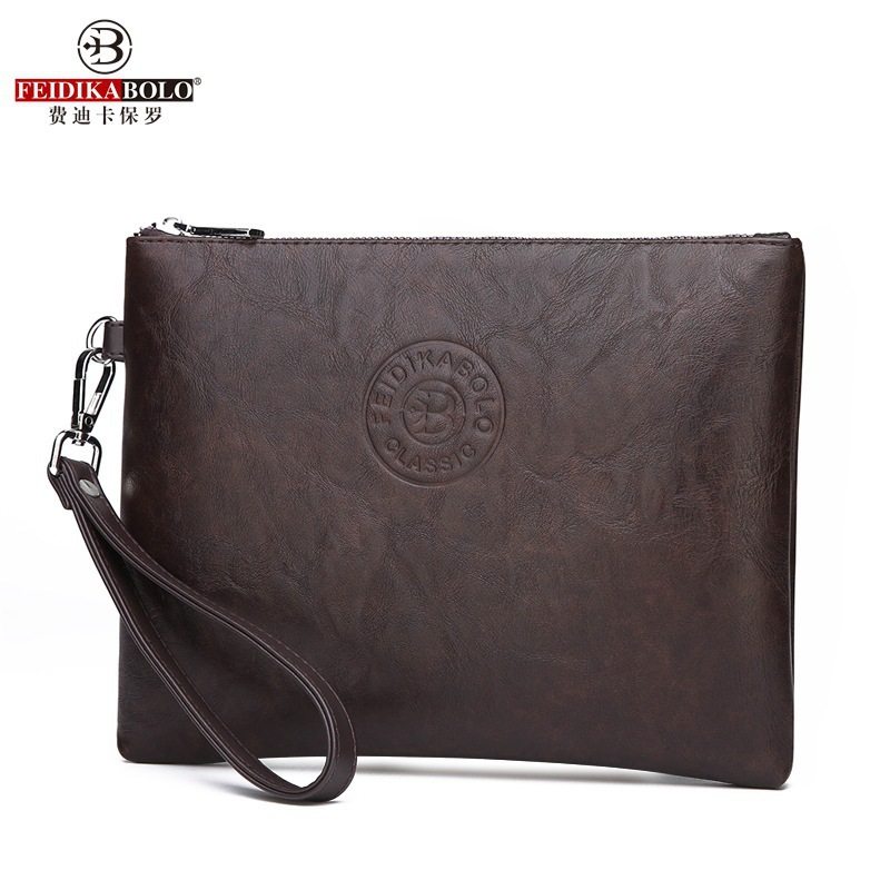 Envelope Bag 2023 new casual men's clutch pu soft leather men's bag mobile phone bag large capacity wallet