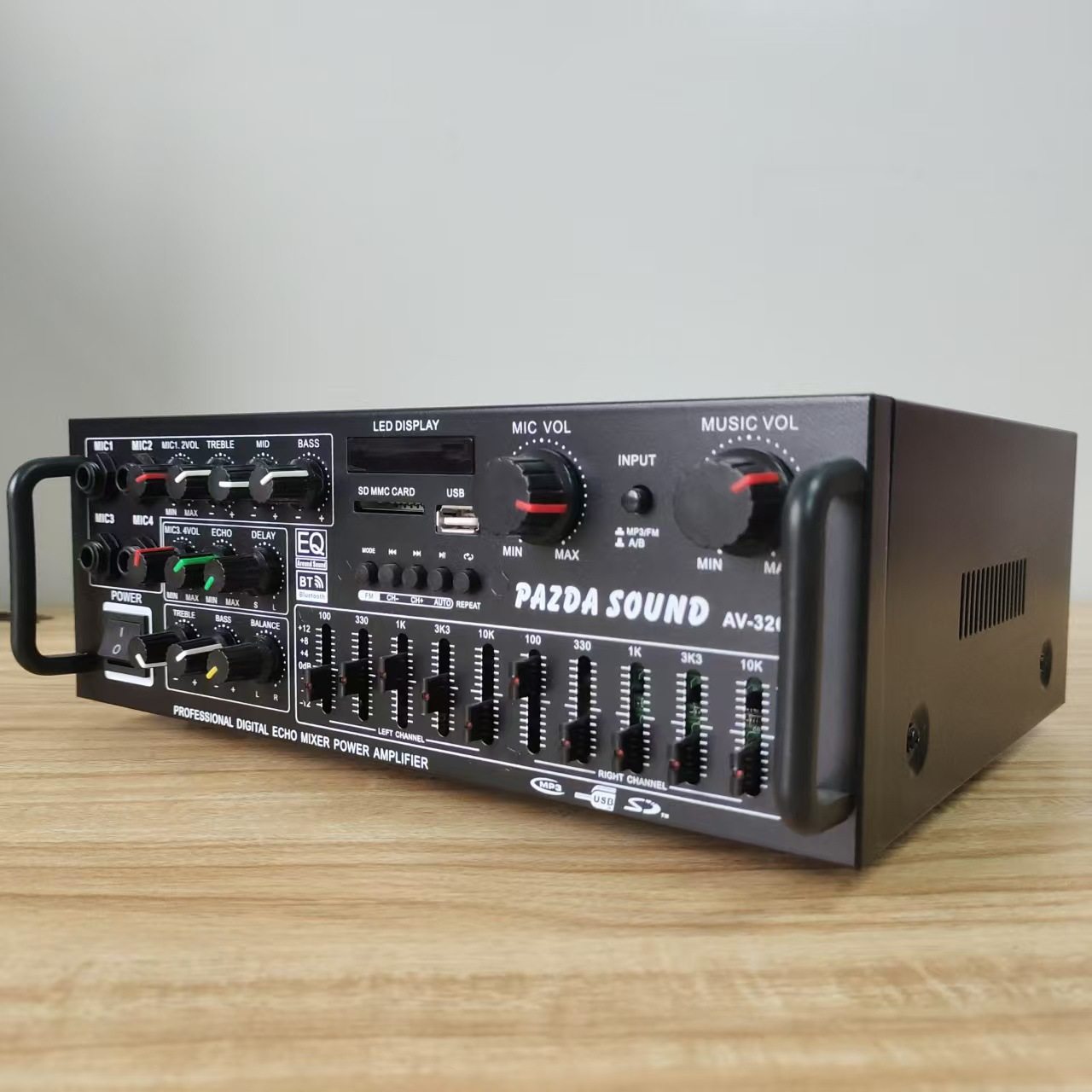 Best-Selling High-Power Home Amplifier 12V/220V Bluetooth Eq Equalizer Car Outdoor Karaoke Dual-Purpose Power