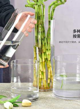高款玻璃花瓶一个包邮插鲜花绿植