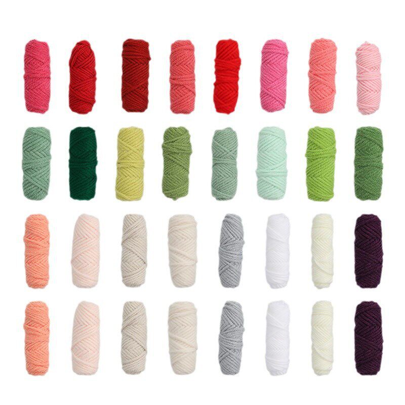 In-Stock 4-Ply Milk Cotton Combed Yarn Baby Crochet Thread Medium Thickness Handmade Knitting Yarn Crochet Doll Yarn DIY