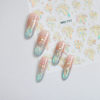 Colorful Fireworks New Year Nail Art Stickers Gilt Sparkling Dream Fireworks Romantic New Year Bright Fireworks Nail Stickers