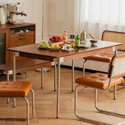 Medieval Style Dining Table and Chair Combination for Home Nordic Japanese Retro Small Apartment Dining Table Rectangular Mediev