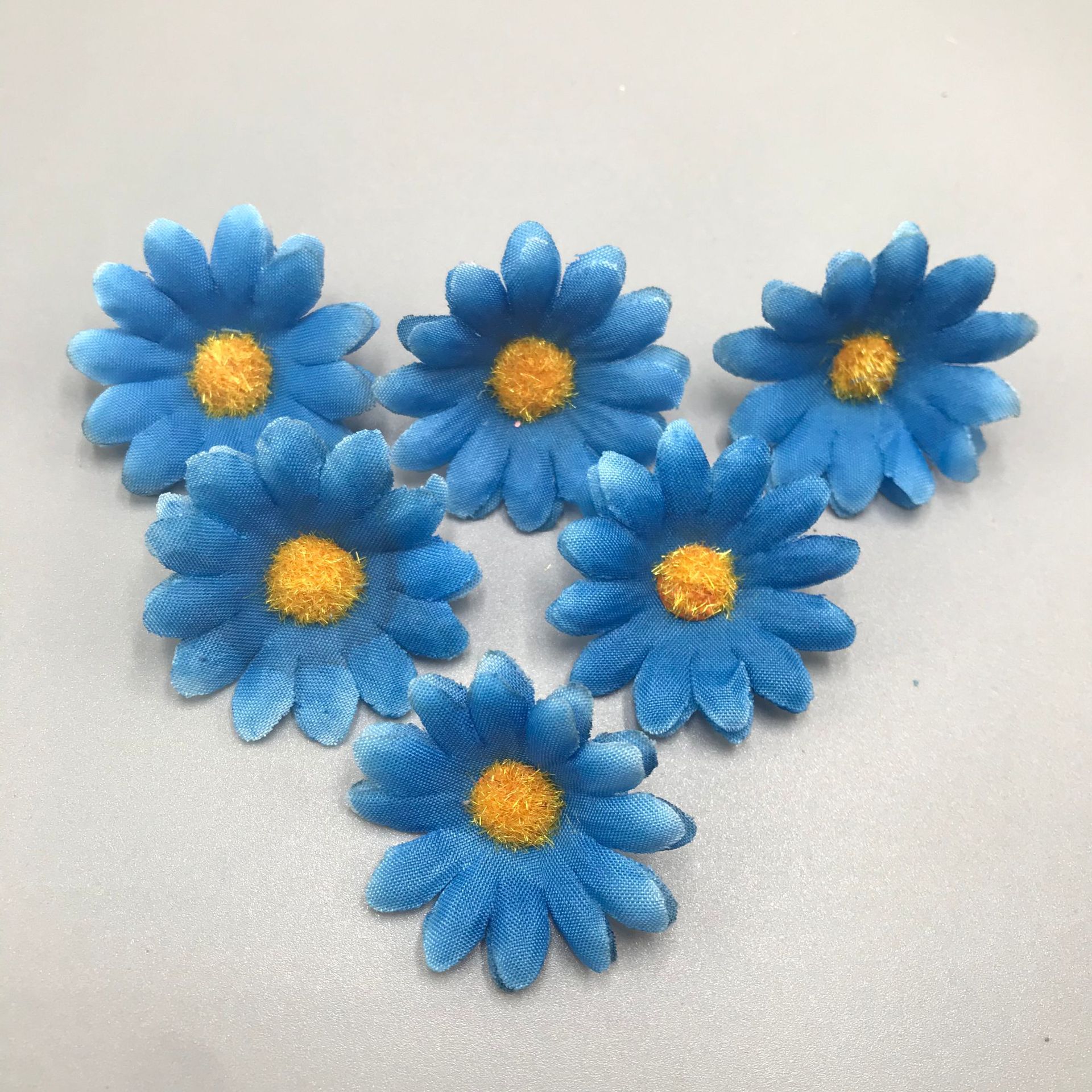 厂家直销 速卖通 4cm两层小菊花 太阳花 向日葵仿真花 菊花花头