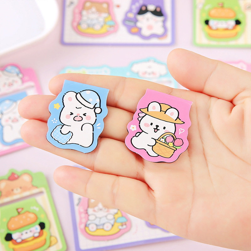 Cartoon Special-Shaped Double-Sided Magnetic Bookmarks for Primary School Students Stationery Prizes Cute Reading Book Page Clips Small Gifts Wholesale