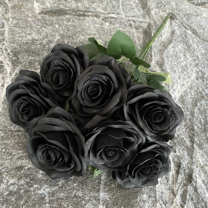 320pcs 7-fork corner love rose wedding simulation flower fake flower road guide arch silk flower plant wall simulation rose bouquet