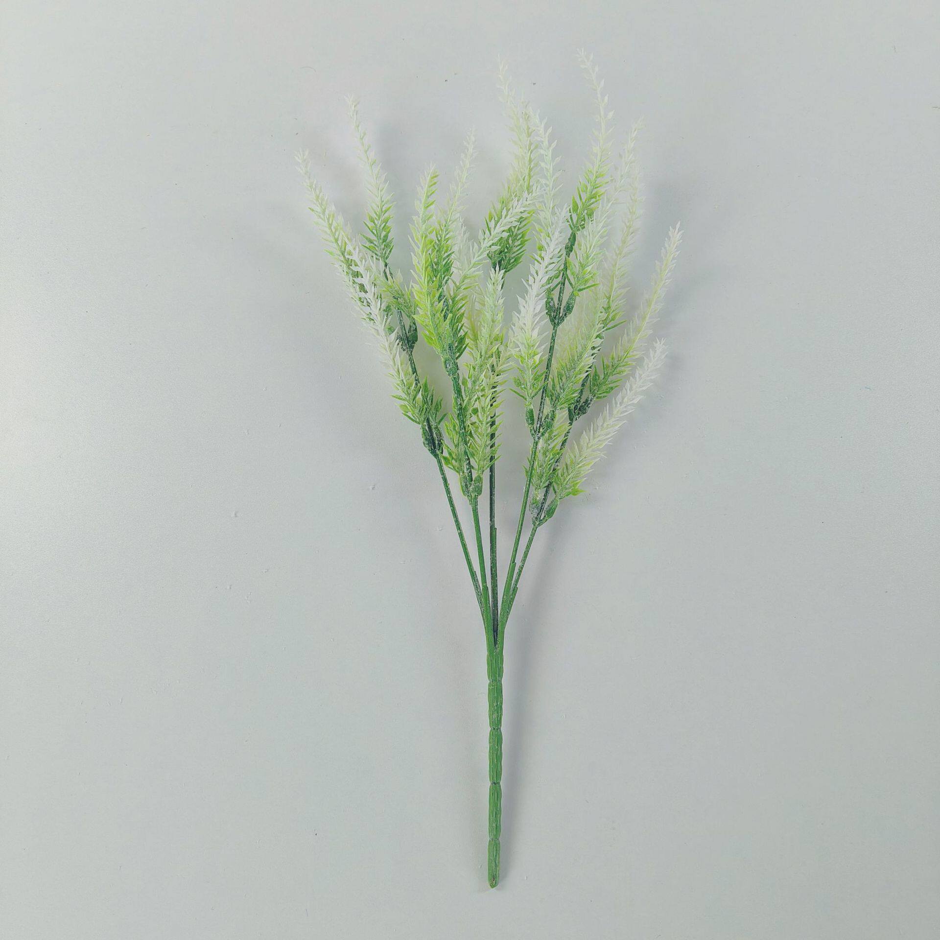 麦穗5叉植绒薰衣草仿真家居装饰植绒仿真植物人造花束仿真花批发