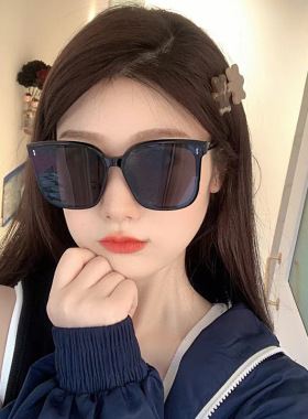 网红同款遮阳镜街拍出片方框墨镜