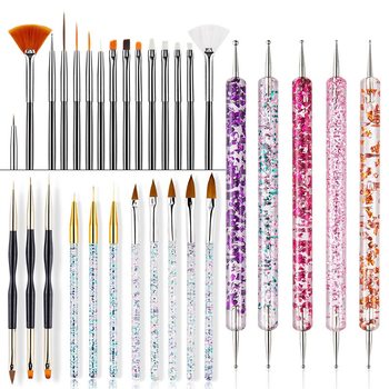 Cross-Border Manicure Brush Set Phototherapy Pen Pull Pen Flower Pen Dot Drill Pen Crystal Pen Row Pen Wholesale