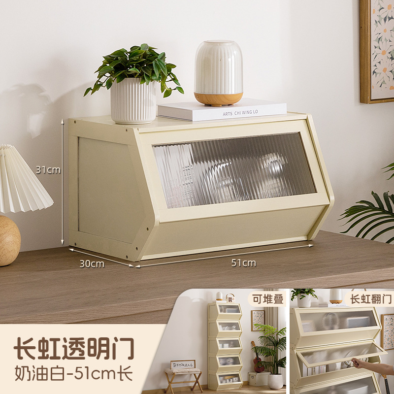 书柜置物架客厅带柜门储物柜一体格子柜展示柜落地多层组合柜书架