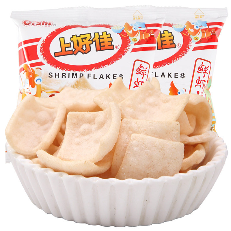 Shanghaojia Fresh Shrimp Chips Bagged Internet-Famous Snack Gift Pack Potato Chips Shrimp Sticks Satisfying Snacks Leisure Food