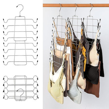 Cross-border Amazon underwear underwear drying storage rack metal 8-layer underwear bra hook inner hanger