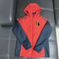 6-2627 thin hooded windbreaker belgian red