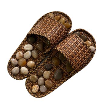 Yuhua Stone Massage Slippers Pebbles Acupoint Foot Massage Shoes Sole Home Bathroom Non-Slip Indoor Men's and Women's Slippers