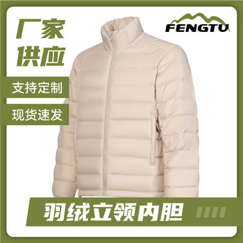 Fengtu Winter 90 White Duck down Stand Collar Lightweight down Jacket Men's and Women's Cold-Proof Warm down Liner Coat Wholesale