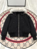 Moose 02/03 Scissors down Jacket Couple Style down Jacket Men's and Women's Short Fox Fur Hooded Jacket