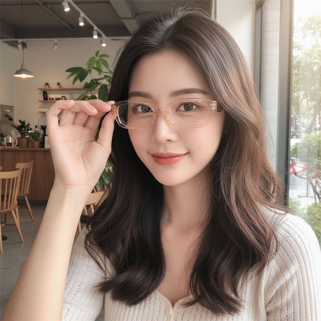 Korean Fashion New Small Frame Photochromic Sunglasses Influencer Style Street Style Slimming Artistic Eyeglass Frames Trendy Eyeglass Frames