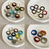 Irregular Round Color Resin Ring Women's Simple Personality Fashionable Elegant Commuter All-match Ring Ring Ring