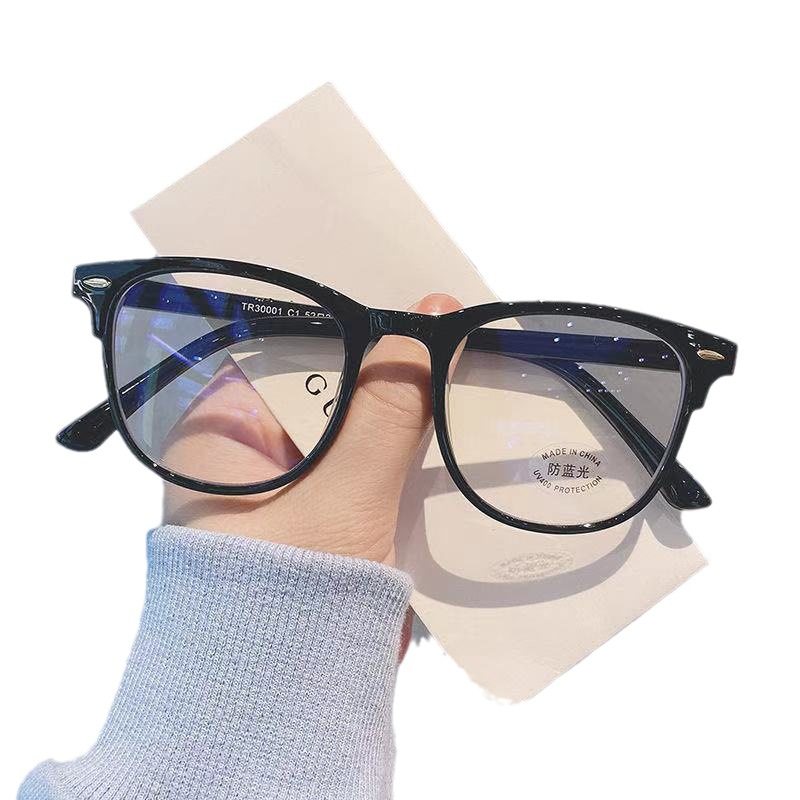 Anti-Blue Light Glasses 7008 Women's Flat Mirror Blue Light Computer Goggles Retro Glasses Frame Women's Square Frame