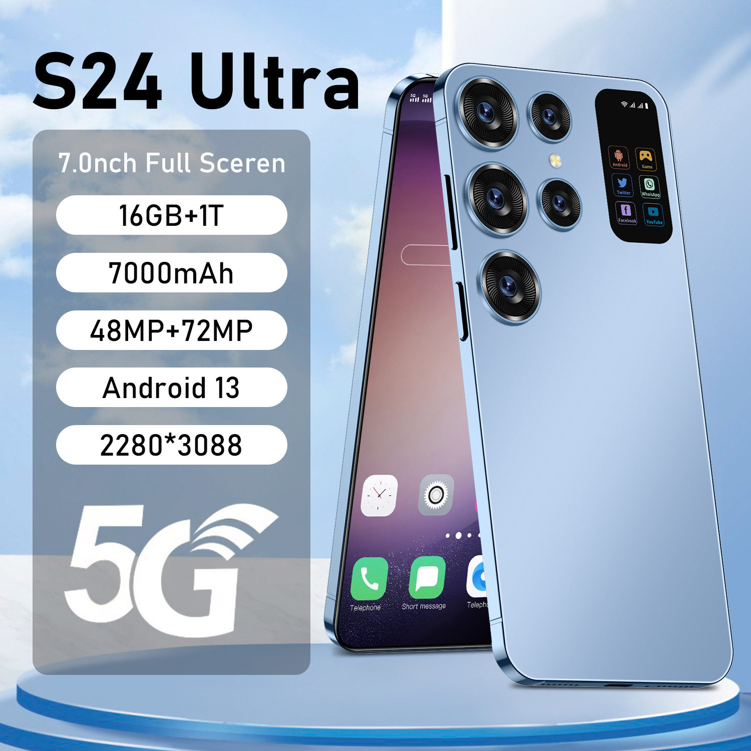 S24Ultra跨境手机高清安卓智能手机新款3+64外贸手机现货源头工厂
