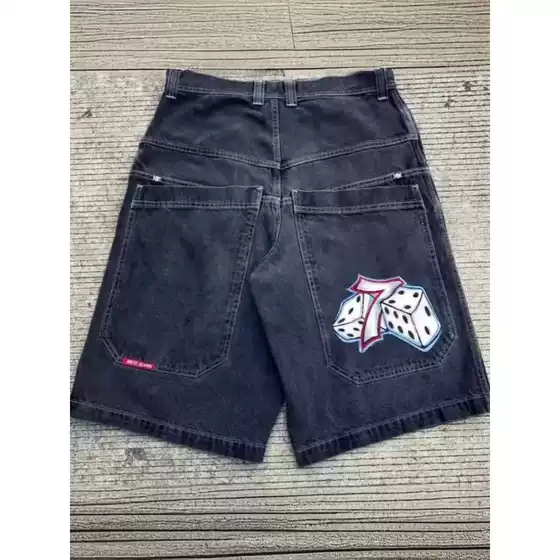 JNCO Baggy Denim Shorts Y2K Hip-Hop Vintage Summer Gothic Men's Shorts