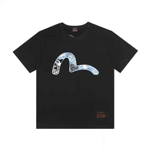 One-piece delivery 2024 Summer new fashion brand Fu Shen home Flower small seagull pattern letter short sleeve men and women same style