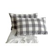 Unprinted Japanese Good Cotton Pillowcase Single Double Plaid Pillowcase Solid Color Plaid Washed Cotton Pillowcase