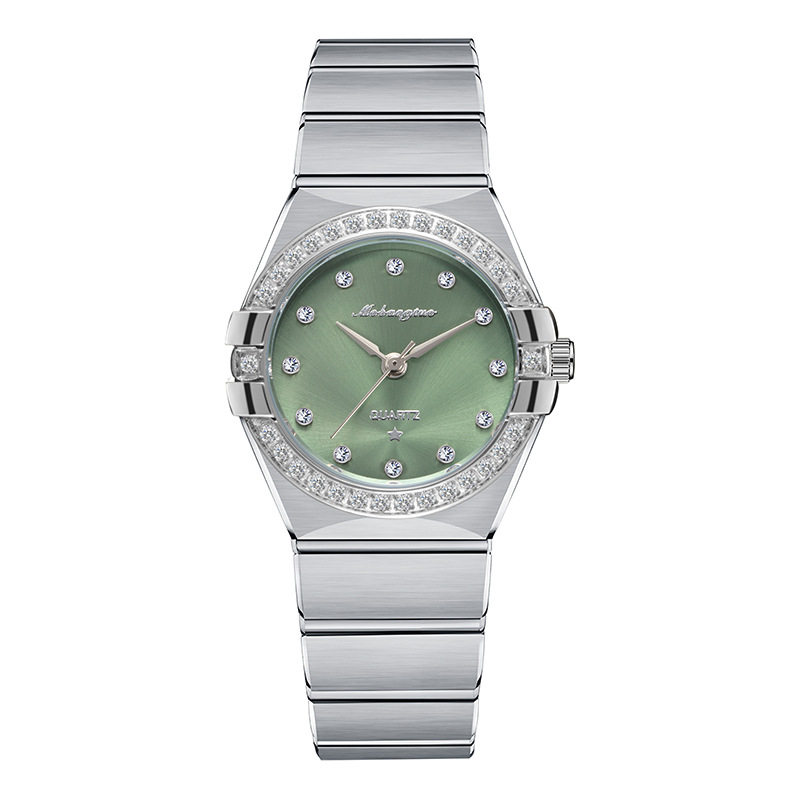 Source Factory Constellation Steel Band Women's Quartz Watch High-End Waterproof Fashion Cross-Border Diamond Bezel Girls' Watch