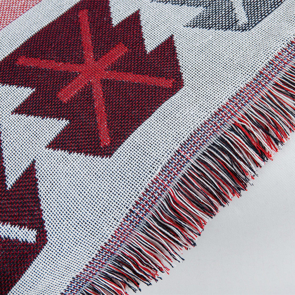 Scandinavian All Year Round Suitable for Stularg Line Blanket Sofa Towel Double-Sided Sofa Cushion Outdoor Camping Style Blanket Coffee Table Tablecloth