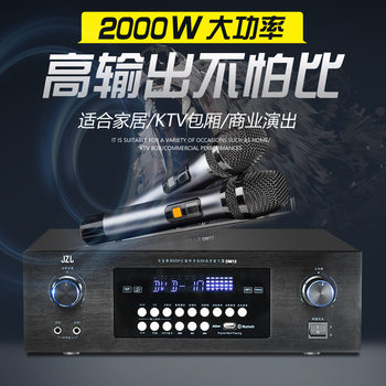 Wholesale 110V220 Voltage Bluetooth Amplifier Ktv Anti-Howling Heavy Bass Home Karaoke Amplifier Taiwan Europe and the United States